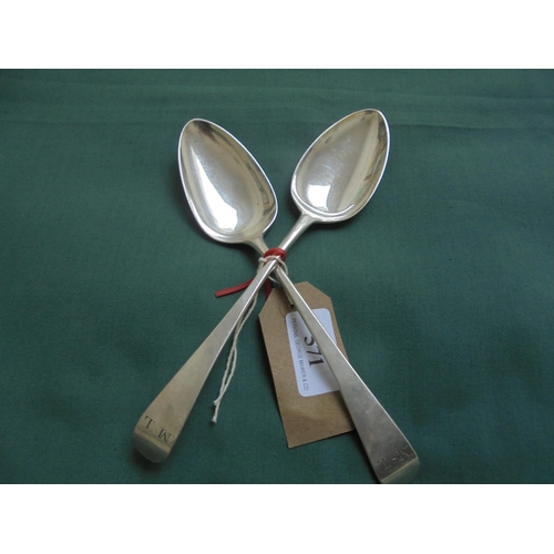 571 - Pair of Georgian serving spoons London 1805.