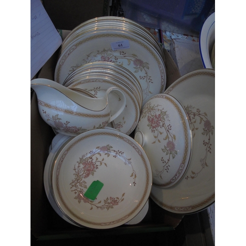 61 - Royal Doulton collection part dinner service, bowls, plates, side plates, tureens, gravy jug