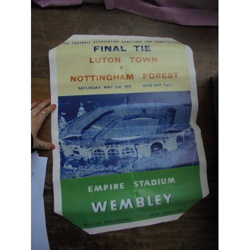 514 - Large collection of football memorabilia including FA Cup together with concert programmes and ticke... 