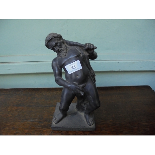 83 - Bronze styled figure of Greek God