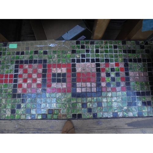 111 - Retro 1950's/60's low side table with inset glass tiles