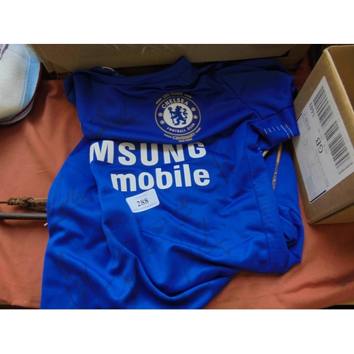 288 - Chelsea Football Club shirt, stating 100 years Centenary 1905 to 2005 with signatures