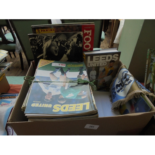 289 - Collection of Leeds United programmes dating back to the 1990's together with books, Season Tickets ... 