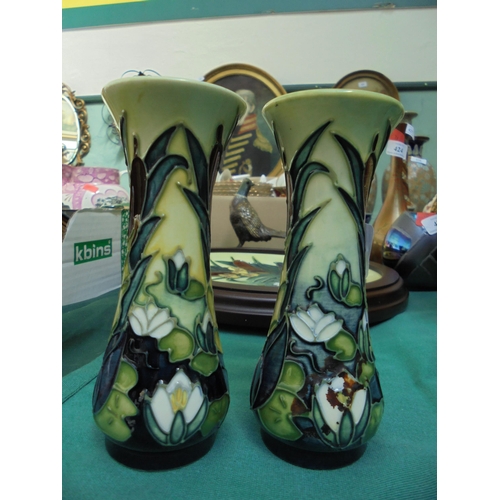 420 - Pair of bud vases by Moorcroft circa 1995