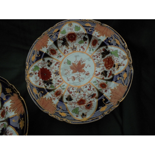 435 - Pair of early Royal Crown Derby cake stands OLD IMARI #6041