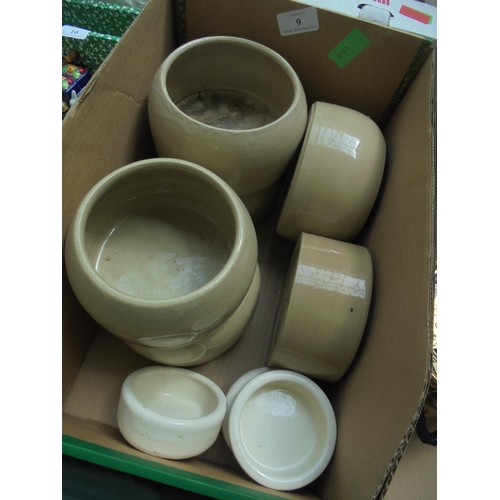 9 - Selection of pottery animal feeders (9 in total)