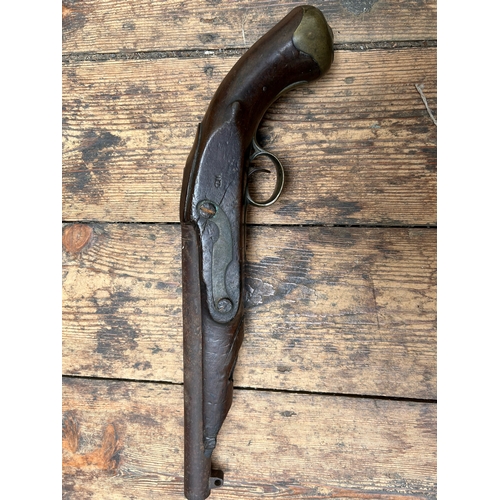 148 - Old flintlock pistol with damage