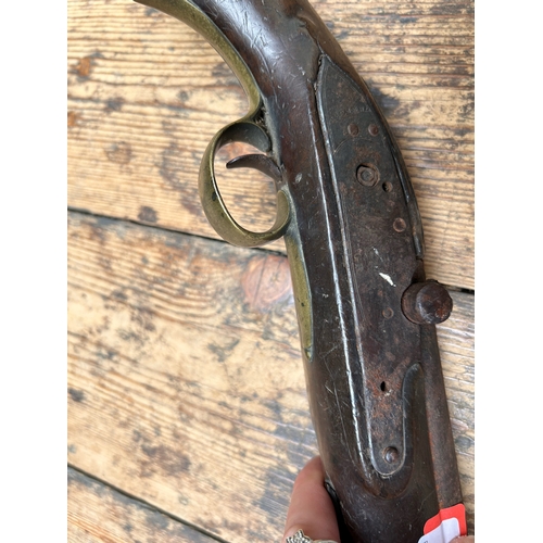 148 - Old flintlock pistol with damage