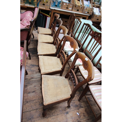 644 - Set of 5 Victorian dining chairs for recovering