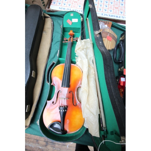 10 - Full size Violin in case with bow