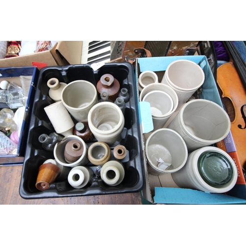 13 - 2 x boxes of Stoneware jars of various sizes