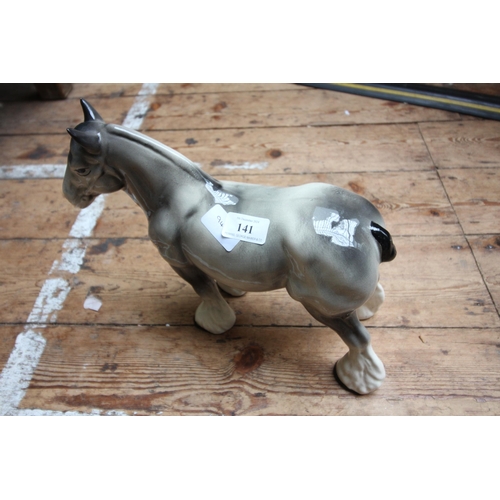 141 - Large dapple grey Shire Horse possible Beswick