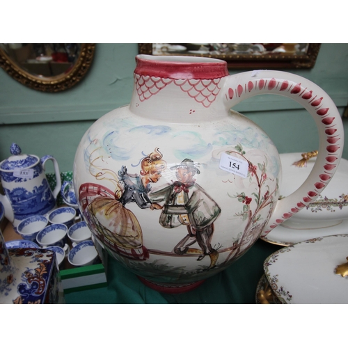 154 - Large German marriage Jug with handle