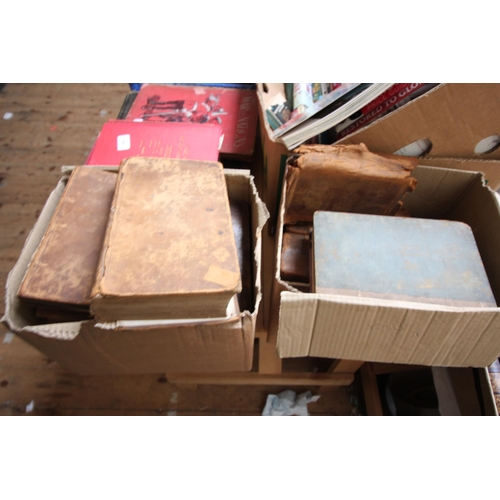 185 - (x2) boxes of old legal leather bound editions to include 'Archbold - Pleading and Evidence in Crimi... 