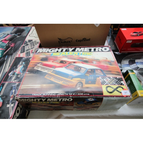 207 - Vintage boxed Scalextric Mighty Metro Set with two vehicles