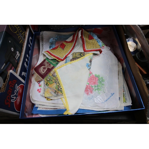 255 - Collection of vintage handkerchiefs from the 1950's and other scarves