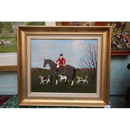 267 - Vincent Haddelsey 'The Burton Whips' oil on canvas, signed