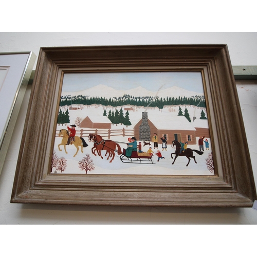 269 - Vincent Haddelsey original oil on board, initialed and entitled 'Winter in Cariboo'