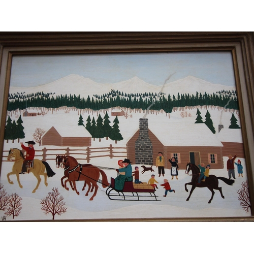 269 - Vincent Haddelsey original oil on board, initialed and entitled 'Winter in Cariboo'