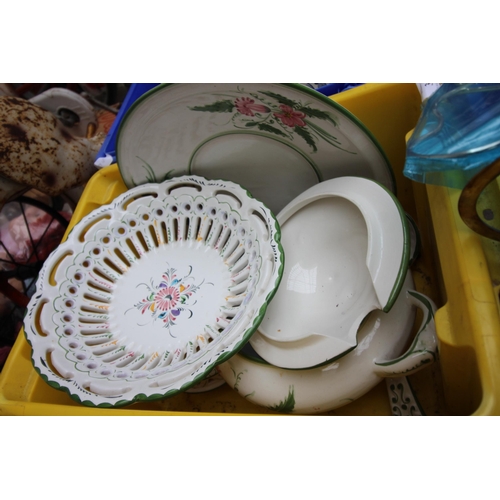 36 - Large lidded tureen, fluted dish and plate