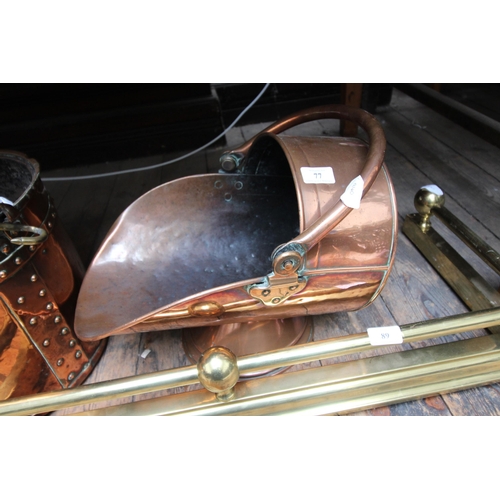 77 - Copper coal scuttle