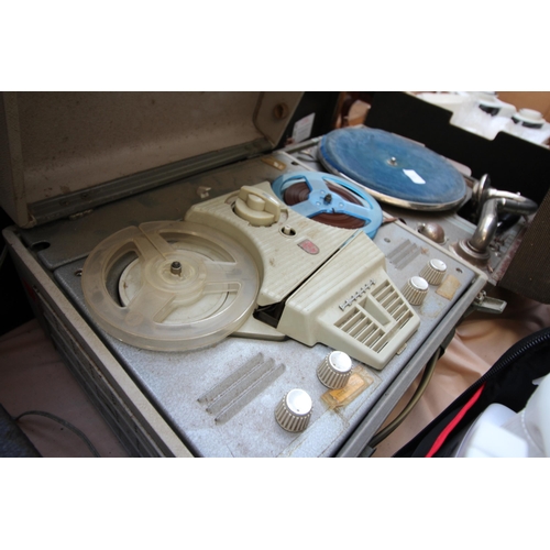 21 - Vintage Phillips reel to reel tape recorder in case