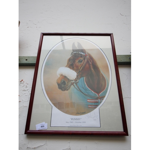 409 - Michael Pirrett Sommers limited edition print - 'Rummy' being Red Rum, No 1 of 365