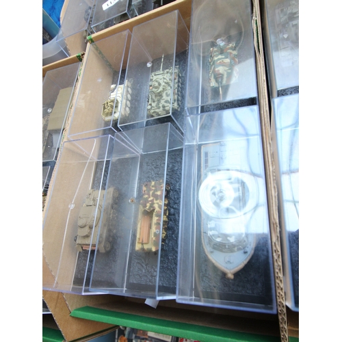 1132 - Plastic box of miniature tanks (12 in total) all original boxes