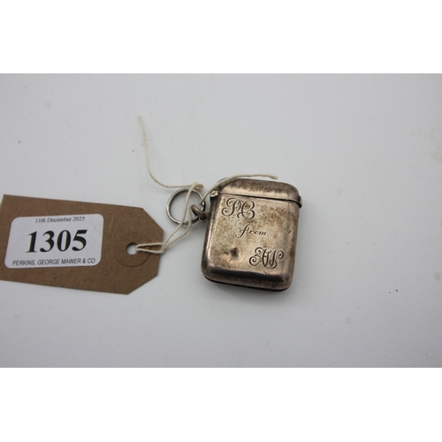 1305 - Silver Vesta case dated 1816 with Chester mark