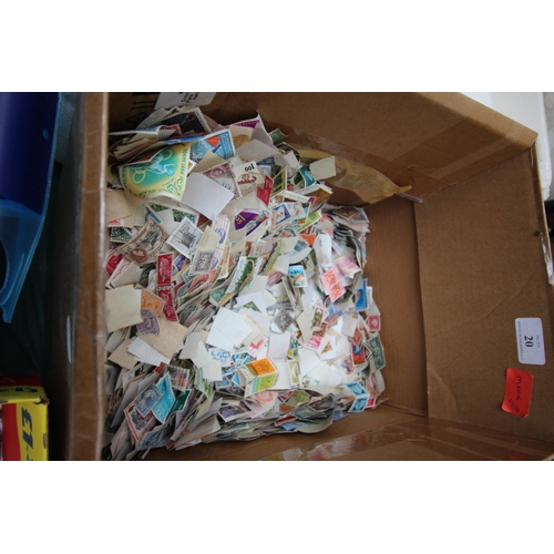 20 - Large box of loose postage stamps, various eras