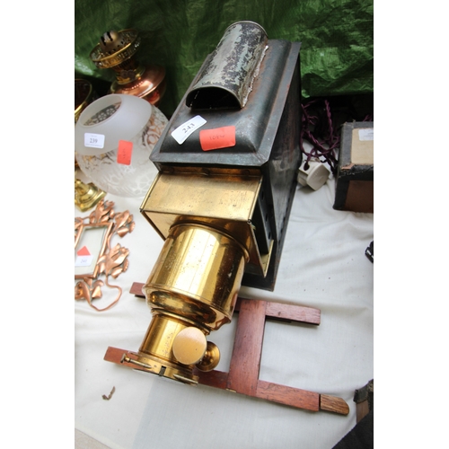 243 - Large Victorian Magic Lantern with 6'' lens