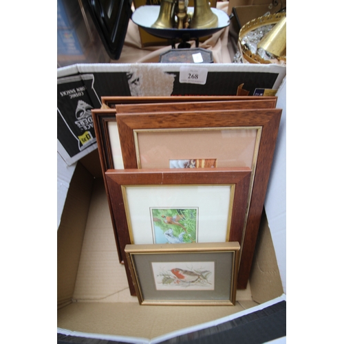 268 - Small selection of framed prints, hunting scenes and wildlife