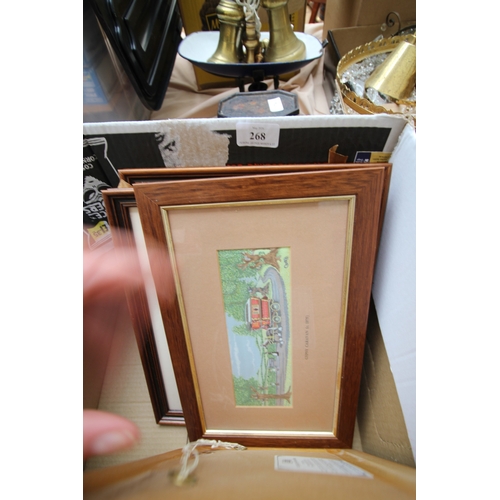 268 - Small selection of framed prints, hunting scenes and wildlife