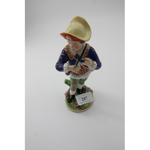 287 - Early Derby figure of country gent, Derby marks to base to rear