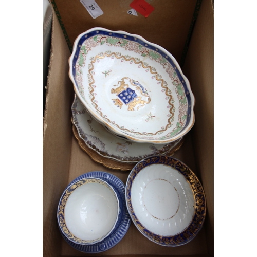 29 - Small collection of ceramic ware including armorial dish
