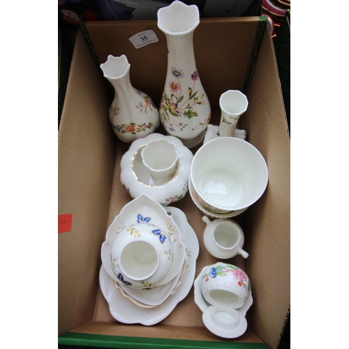35 - Fine selection of Aynsley vases and other decorative items