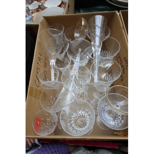 46 - Collection of wine glasses and retro Baycham glasses