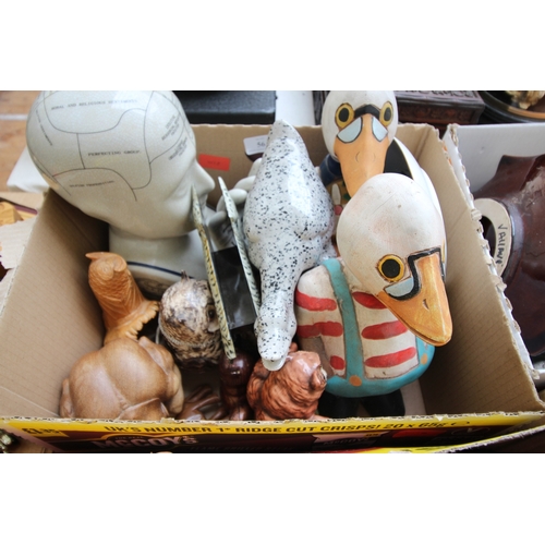 56 - Magpie lot of various decorative items, mainly owls, ducks and cat