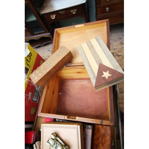 57 - Collection of boxes wooden and metal, some advertising items