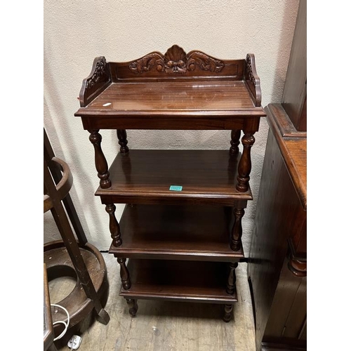 27 - Mahogany Hardwood 4 Tier Open Display Stand