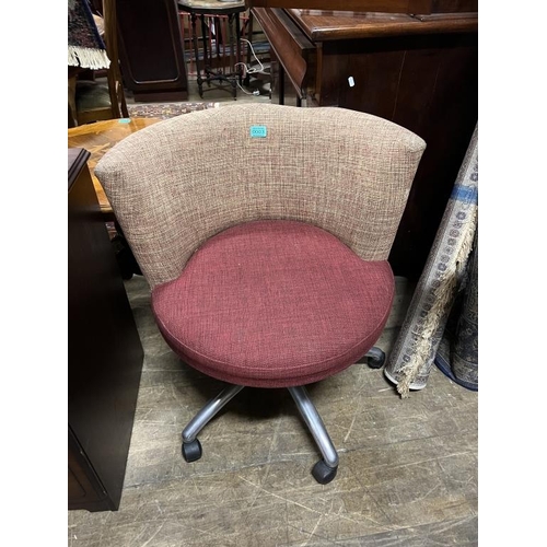 3 - Vintage Upholstered Tub Office Chair