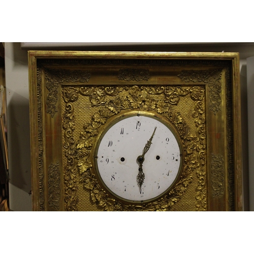 107 - 19th Century Gilt Wall Clock (as found)