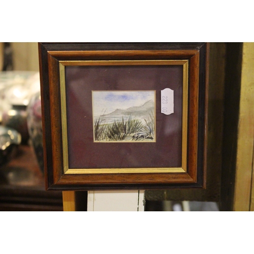 109 - Three small framed Paintings - 1 OIL and 2 WATERCOLOURS