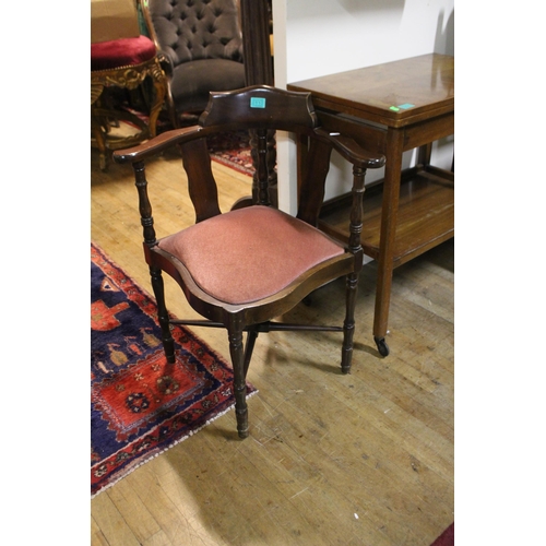 110 - Edwardian Mahogany Corner Chair