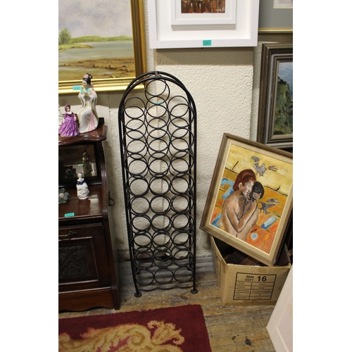 64 - Wrought Iron Wine Bottle Rack