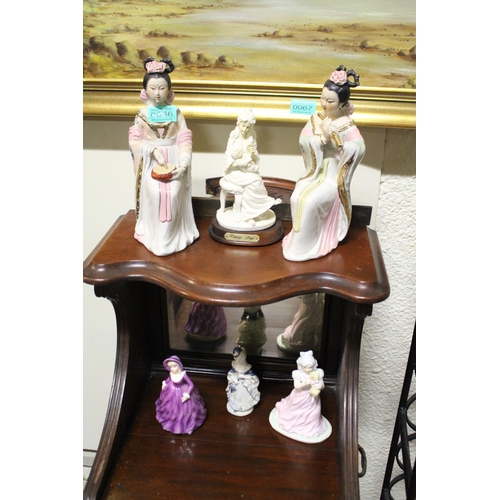 66 - Pair of Oriental Porcelain Musician Figures and others