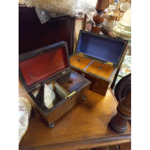 Two Antique Tea Caddy's