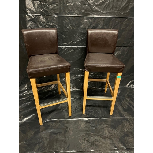 287 - Pair of High Bar Stools (44cm x 105cm x 45cm)