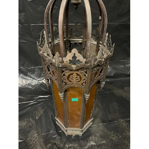 4 - Fine Gothic Style Octagonal Bronze Lantern (slight variations) - (40cm Wide x 130cm High)