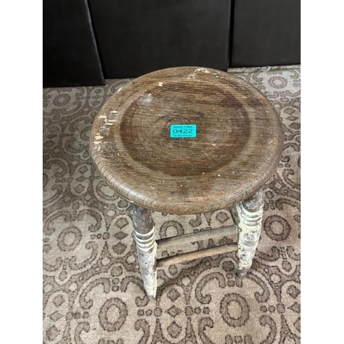 422 - An Antique Bar Stool (32cm Wide x 61cm High)